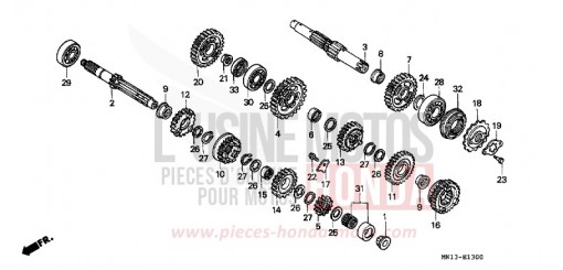 GETRIEBE XR600RR de 1994